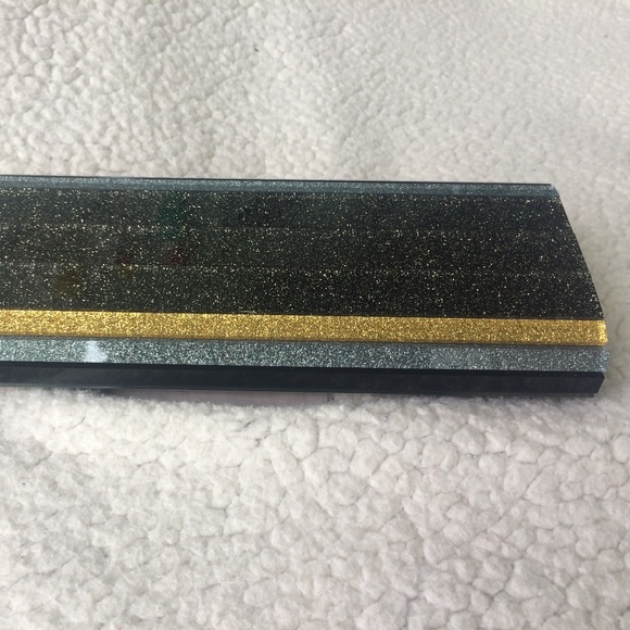 Jimmy Choo Sweetie Black Gold and Silver Acrylic Glitter Clutch - Picture 6 of 16